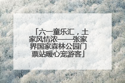 六一童乐汇，土家风情浓——张家界国家森林公园门票站暖心宠游客