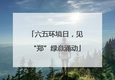 六五环境日，见“郑”绿意涌动