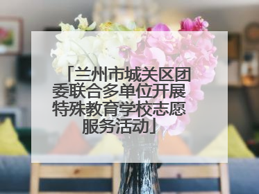 兰州市城关区团委联合多单位开展特殊教育学校志愿服务活动