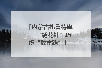 内蒙古扎鲁特旗——“绣花针”巧织“致富路”