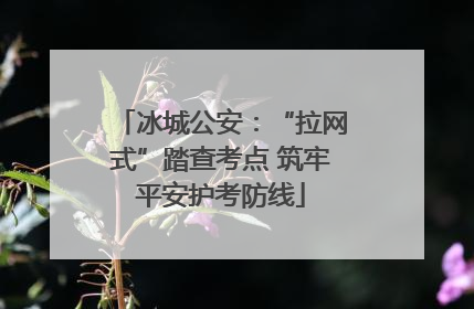 冰城公安：“拉网式”踏查考点 筑牢平安护考防线