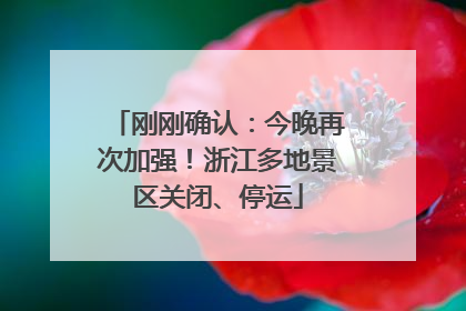刚刚确认：今晚再次加强！浙江多地景区关闭、停运