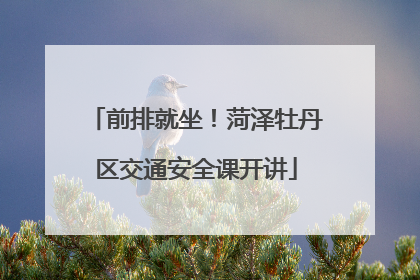 前排就坐！菏泽牡丹区交通安全课开讲