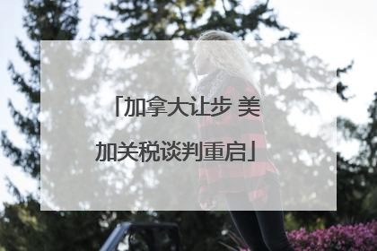 加拿大让步 美加关税谈判重启