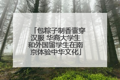 包粽子制香囊穿汉服 华裔大学生和外国留学生在南京体验中华文化