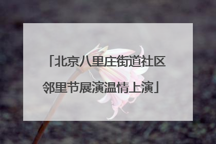 北京八里庄街道社区邻里节展演温情上演
