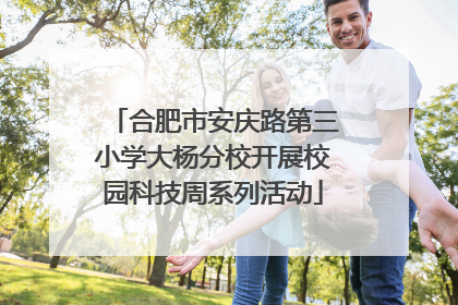 合肥市安庆路第三小学大杨分校开展校园科技周系列活动