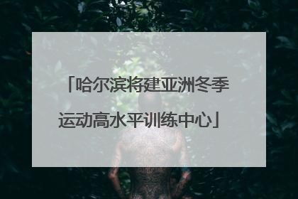 哈尔滨将建亚洲冬季运动高水平训练中心