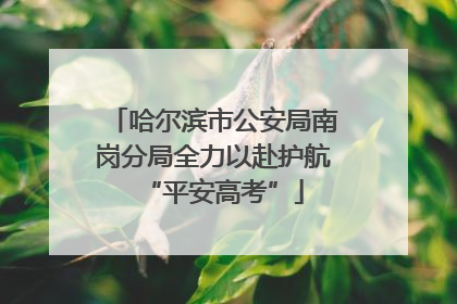 哈尔滨市公安局南岗分局全力以赴护航“平安高考”