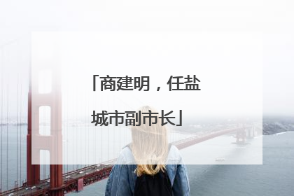 商建明，任盐城市副市长