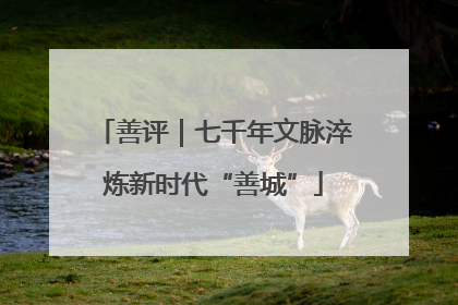 善评｜七千年文脉淬炼新时代“善城”