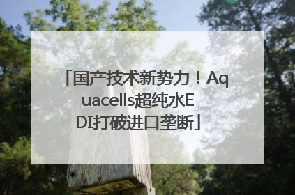 国产技术新势力！Aquacells超纯水EDI打破进口垄断
