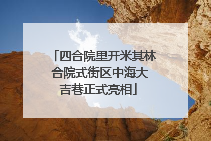 四合院里开米其林 合院式街区中海大吉巷正式亮相