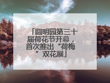 圆明园第三十届荷花节开幕，首次推出“荷梅”双花展