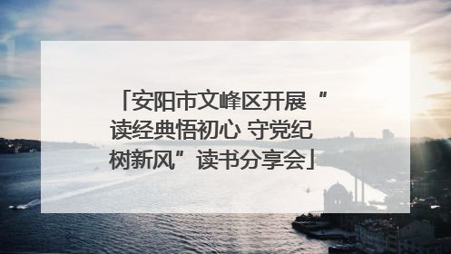 安阳市文峰区开展“读经典悟初心 守党纪树新风”读书分享会