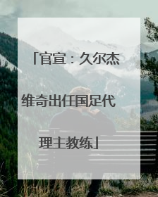 官宣：久尔杰维奇出任国足代理主教练
