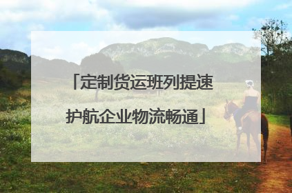 定制货运班列提速 护航企业物流畅通