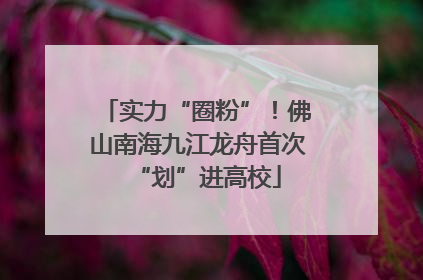 实力“圈粉”！佛山南海九江龙舟首次“划”进高校