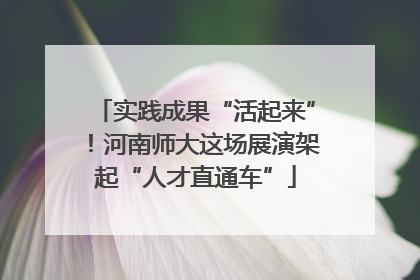 实践成果“活起来”！河南师大这场展演架起“人才直通车”