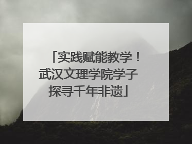 实践赋能教学！武汉文理学院学子探寻千年非遗