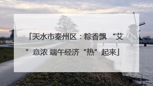天水市秦州区：粽香飘 “艾”意浓 端午经济“热”起来