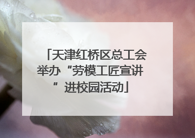 天津红桥区总工会举办“劳模工匠宣讲”进校园活动
