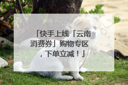 快手上线「云南消费券」购物专区，下单立减！