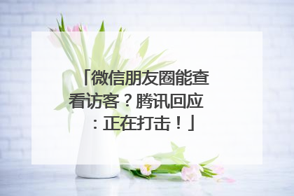 微信朋友圈能查看访客？腾讯回应：正在打击！