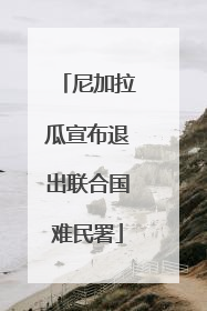 尼加拉瓜宣布退出联合国难民署