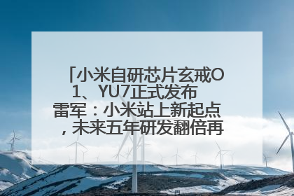 小米自研芯片玄戒O1、YU7正式发布 雷军：小米站上新起点，未来五年研发翻倍再投2000亿元