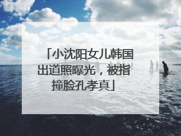 小沈阳女儿韩国出道照曝光，被指撞脸孔孝真