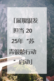 展现银发担当 2025年“苏青银龄行动”启动