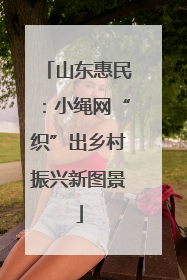 山东惠民：小绳网“织”出乡村振兴新图景