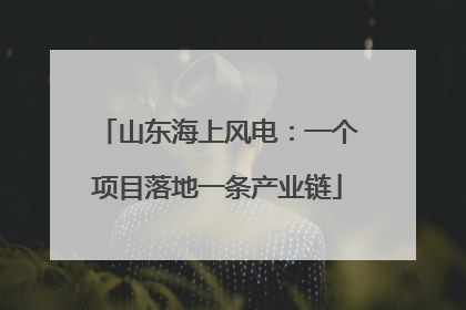 山东海上风电：一个项目落地一条产业链