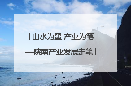 山水为墨 产业为笔——陕南产业发展走笔