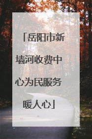 岳阳市新墙河收费中心为民服务暖人心