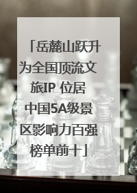 岳麓山跃升为全国顶流文旅IP 位居中国5A级景区影响力百强榜单前十
