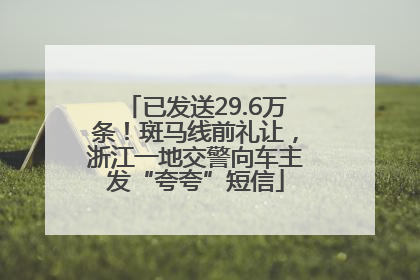 已发送29.6万条！斑马线前礼让，浙江一地交警向车主发“夸夸”短信