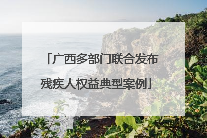 广西多部门联合发布残疾人权益典型案例