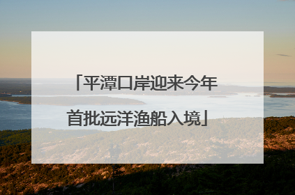 平潭口岸迎来今年首批远洋渔船入境