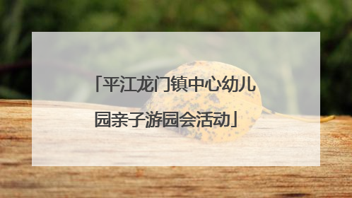 平江龙门镇中心幼儿园亲子游园会活动