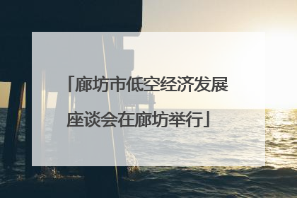 廊坊市低空经济发展座谈会在廊坊举行