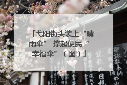 弋阳街头装上“晴雨伞” 撑起便民“幸福伞”（图）