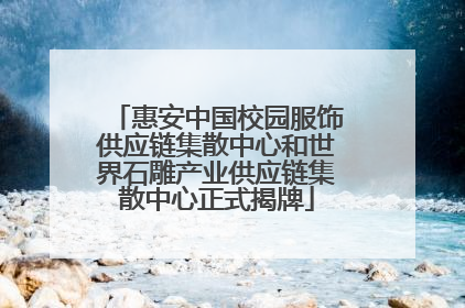 惠安中国校园服饰供应链集散中心和世界石雕产业供应链集散中心正式揭牌
