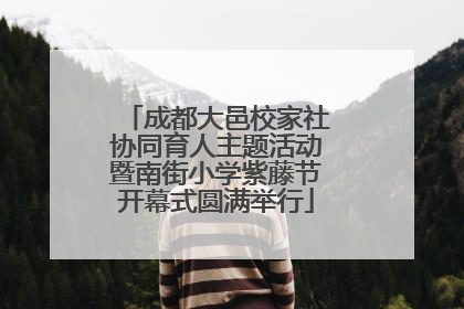 成都大邑校家社协同育人主题活动暨南街小学紫藤节开幕式圆满举行