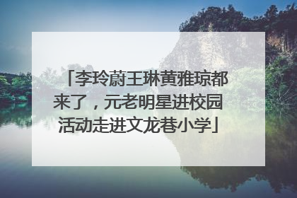 李玲蔚王琳黄雅琼都来了，元老明星进校园活动走进文龙巷小学