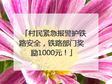 村民紧急报警护铁路安全，铁路部门奖励1000元！