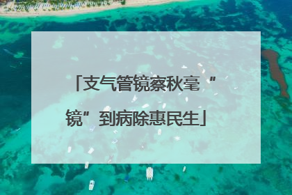 支气管镜察秋毫“镜”到病除惠民生