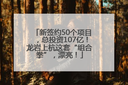 新签约50个项目，总投资107亿！龙岩上杭这套“组合拳”，漂亮！