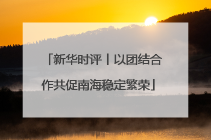 新华时评丨以团结合作共促南海稳定繁荣